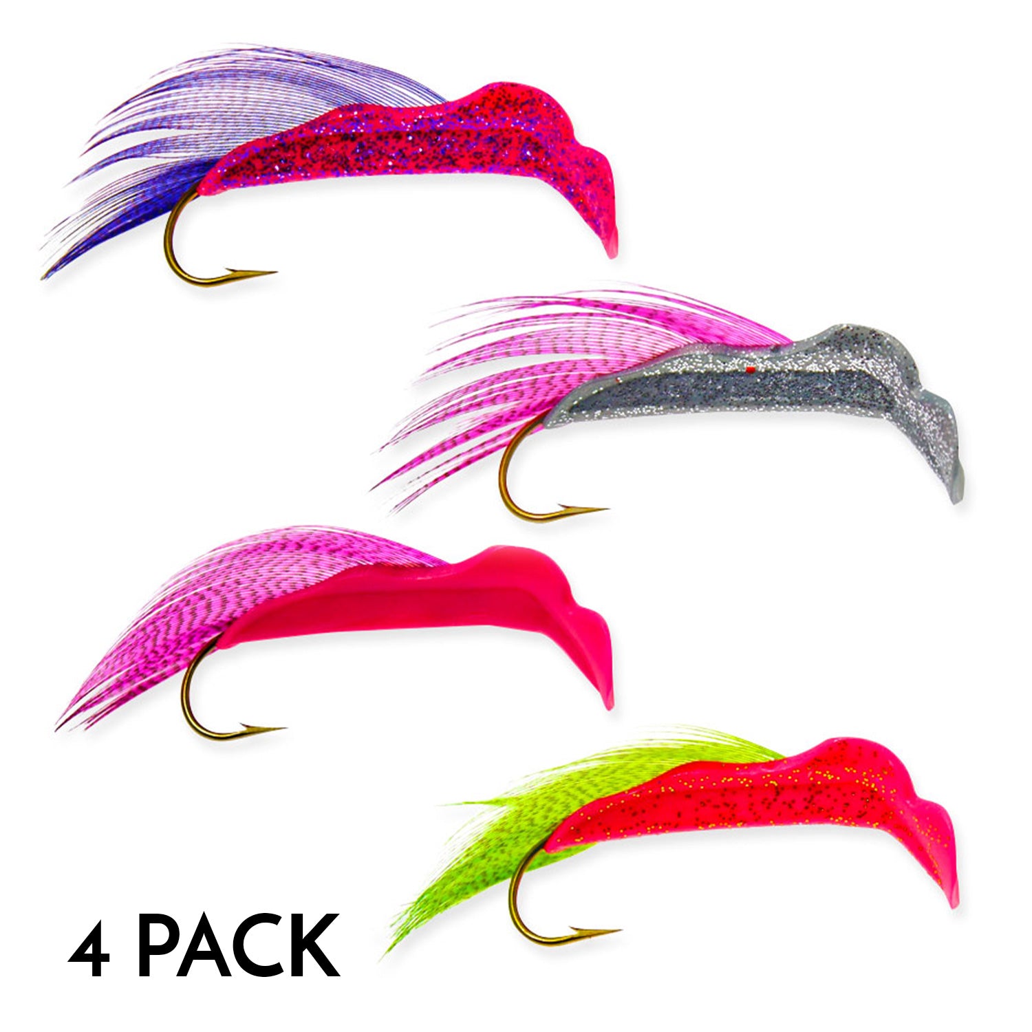 Lucky Bug Bingo Bug #6 Fishing Lures – 6-Pack Glow Combo Set, Handmade Hybrid Lures For