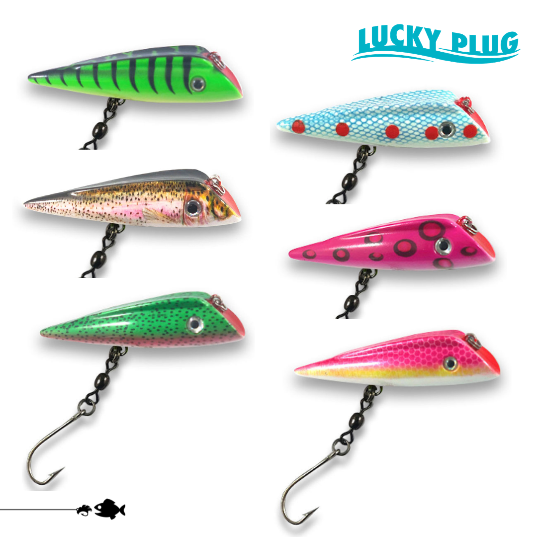 Lucky Plug - 6-Pack - Rainbow Trout Combo Kit – Lucky Bug Lures